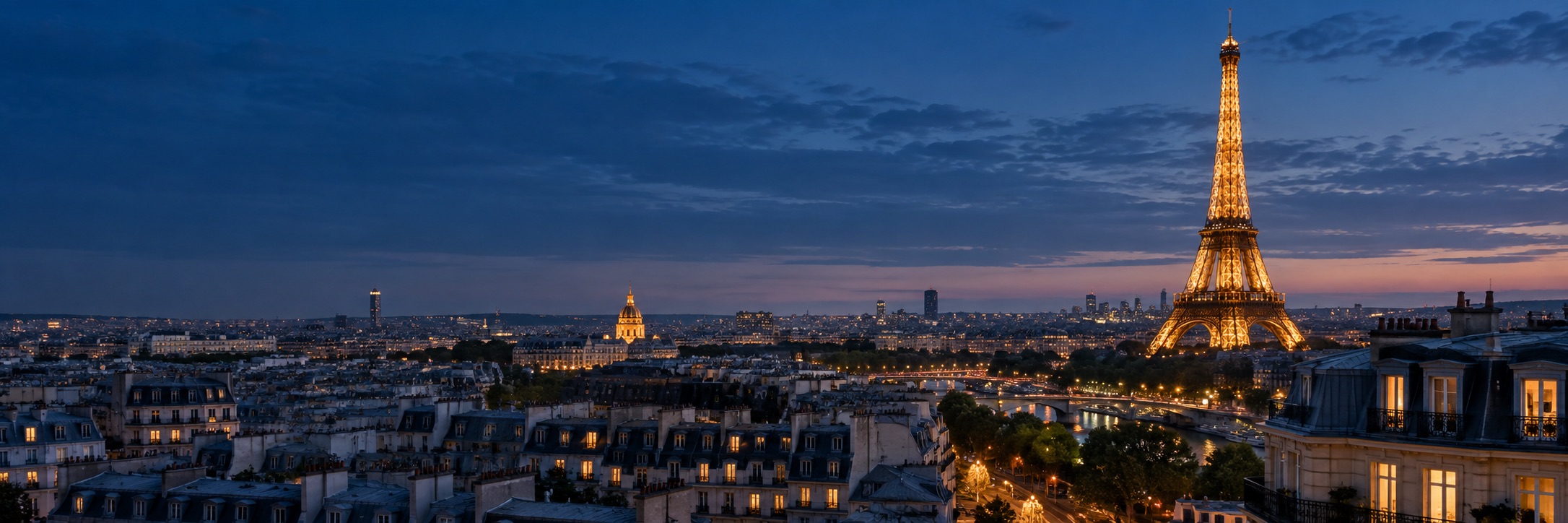 Vizual de inspirație: Paris la lăsarea serii.